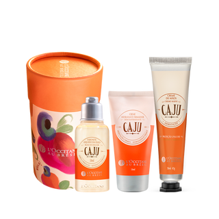 Combo Viagem Caju: Kit Minis e Creme de M&atilde;os